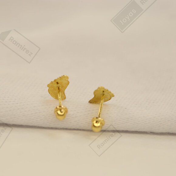 14K Solid Gold Baby Feet Earring • Symbol of Love & Motherhood. - Picture 6 of 8